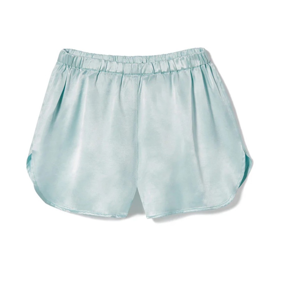 Pj Harlow Aqua Satin Brittany Shorts